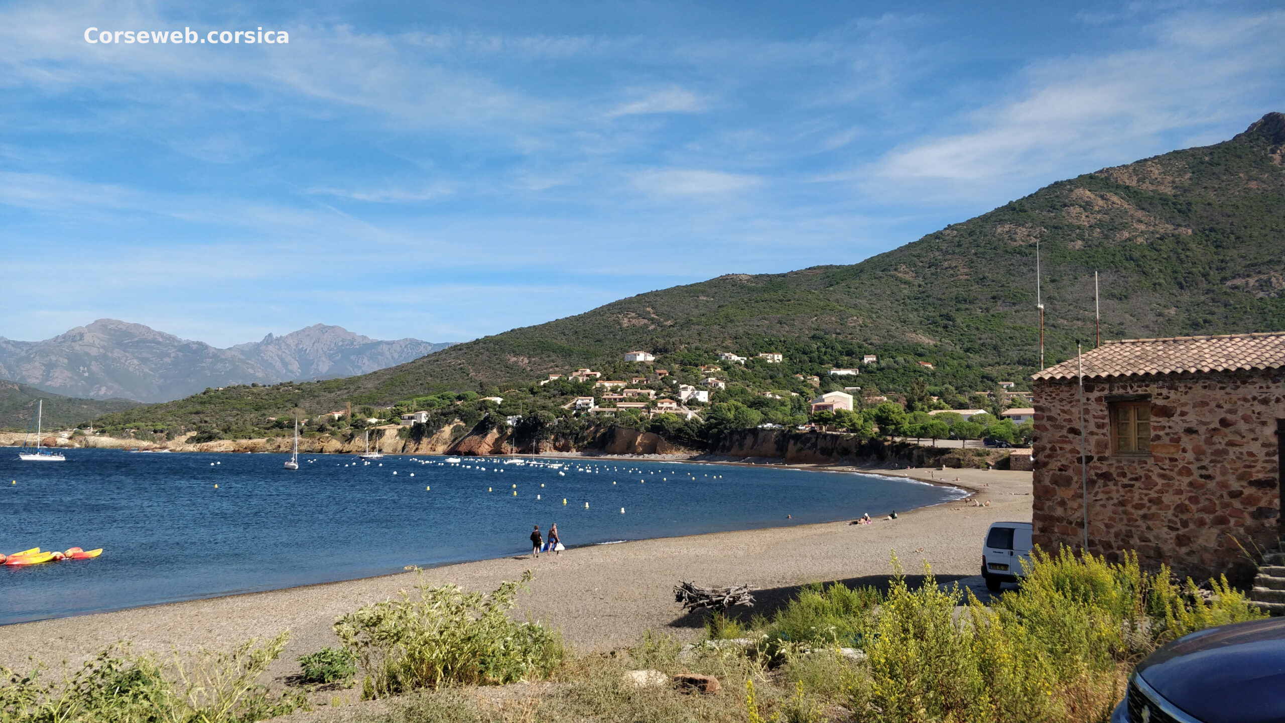Plage du village de Galéria