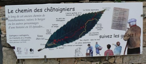 chemin des châtaigniers à Evisa