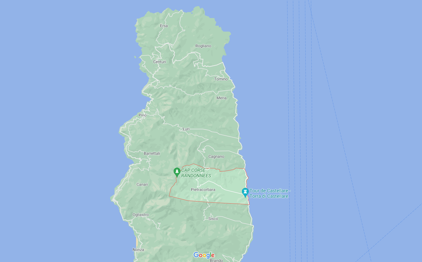 Pietracorbara, (code postal 20233) dans le Cap Corse
