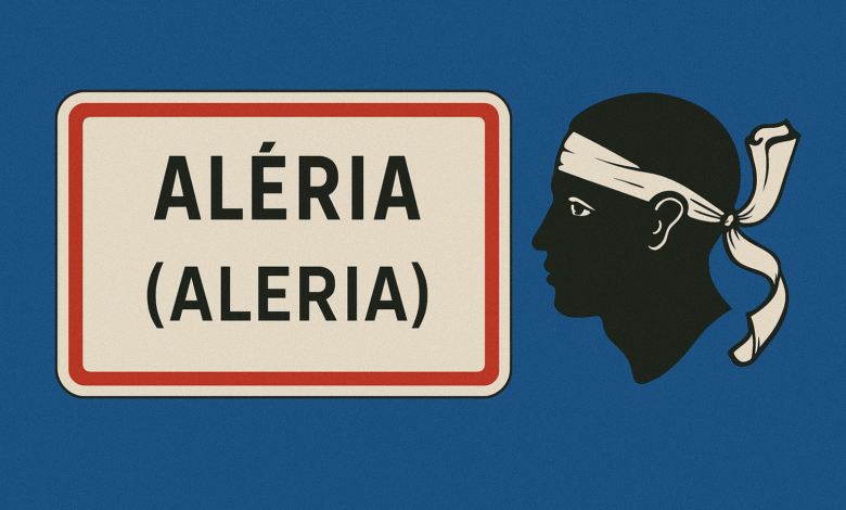 Panneau Aléria avec tête de Maure corse