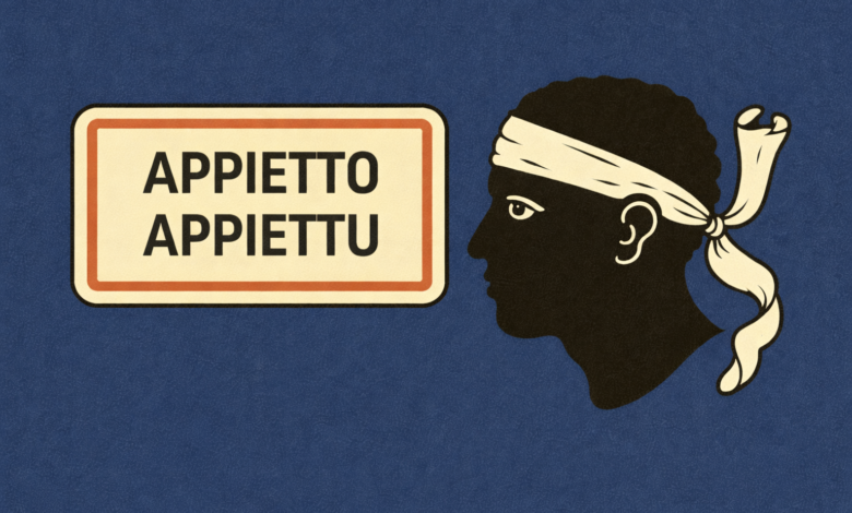 Panneau Appietto et tête de Maure corse