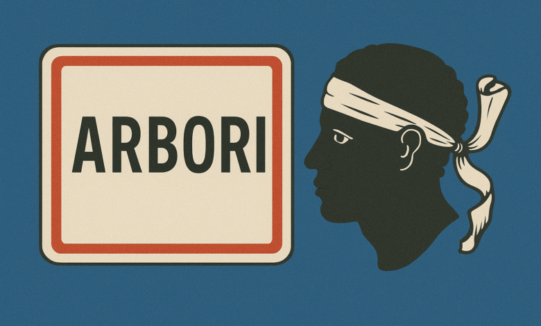 Panneau Arbori avec tête de Maure corse