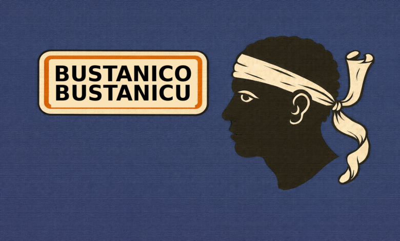 Panneau Bustanico avec tête maure corse