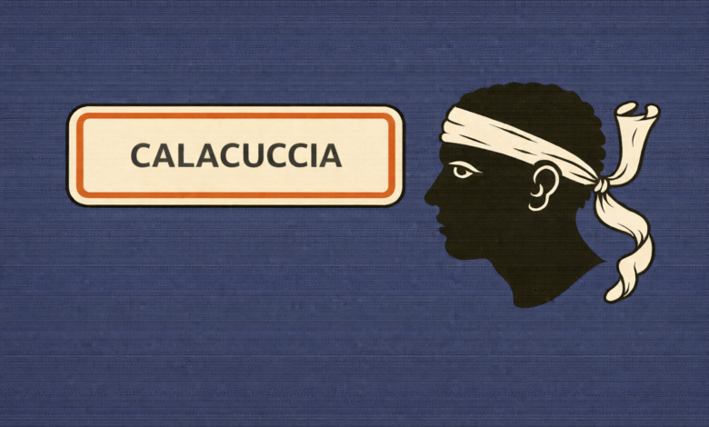 Panneau Calacuccia avec tête de Maure corse