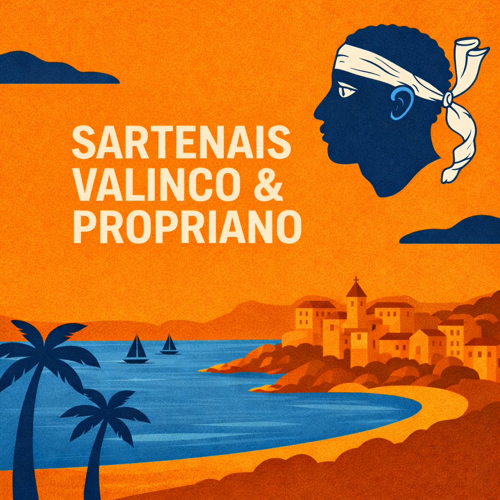 Affiche touristique Sartinais Valinco et Propriano Corse